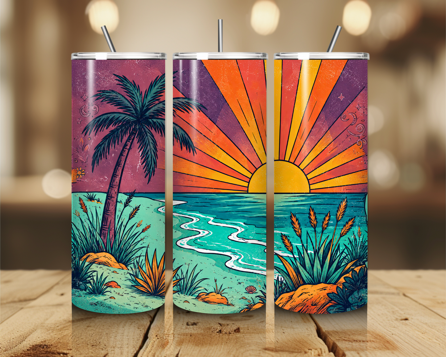 20oz Sunrise Beach tumbler