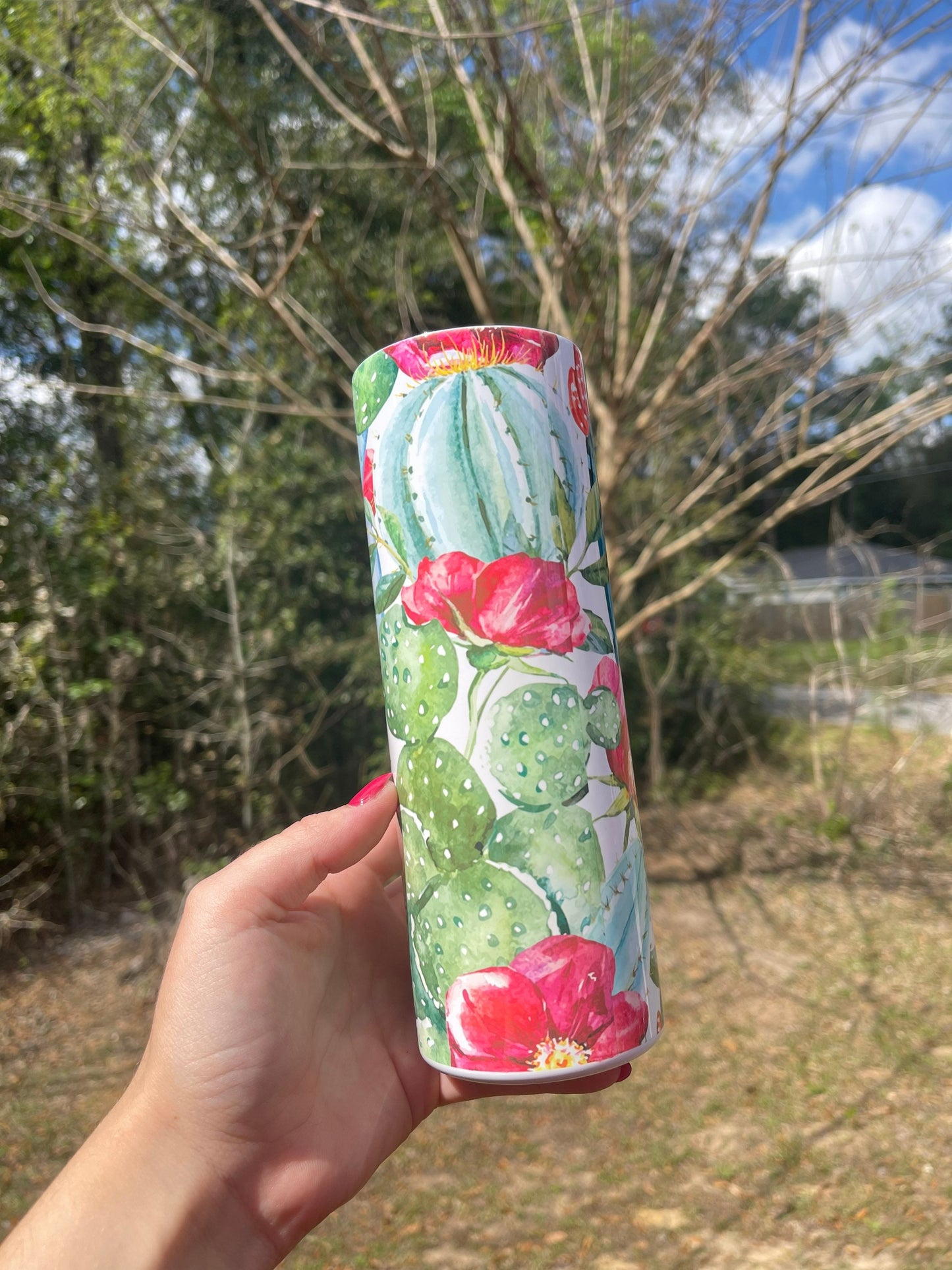 Desert rose, Cactus, succulent plant, beautiful floral 20oz skinny tumblers