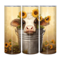 20oz Highland Cow cute in pail tumbler