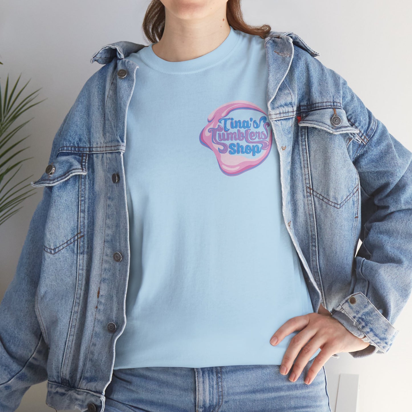 Tina's Tumblers Shop Logo ~ Whimsical Unisex Cotton Tee