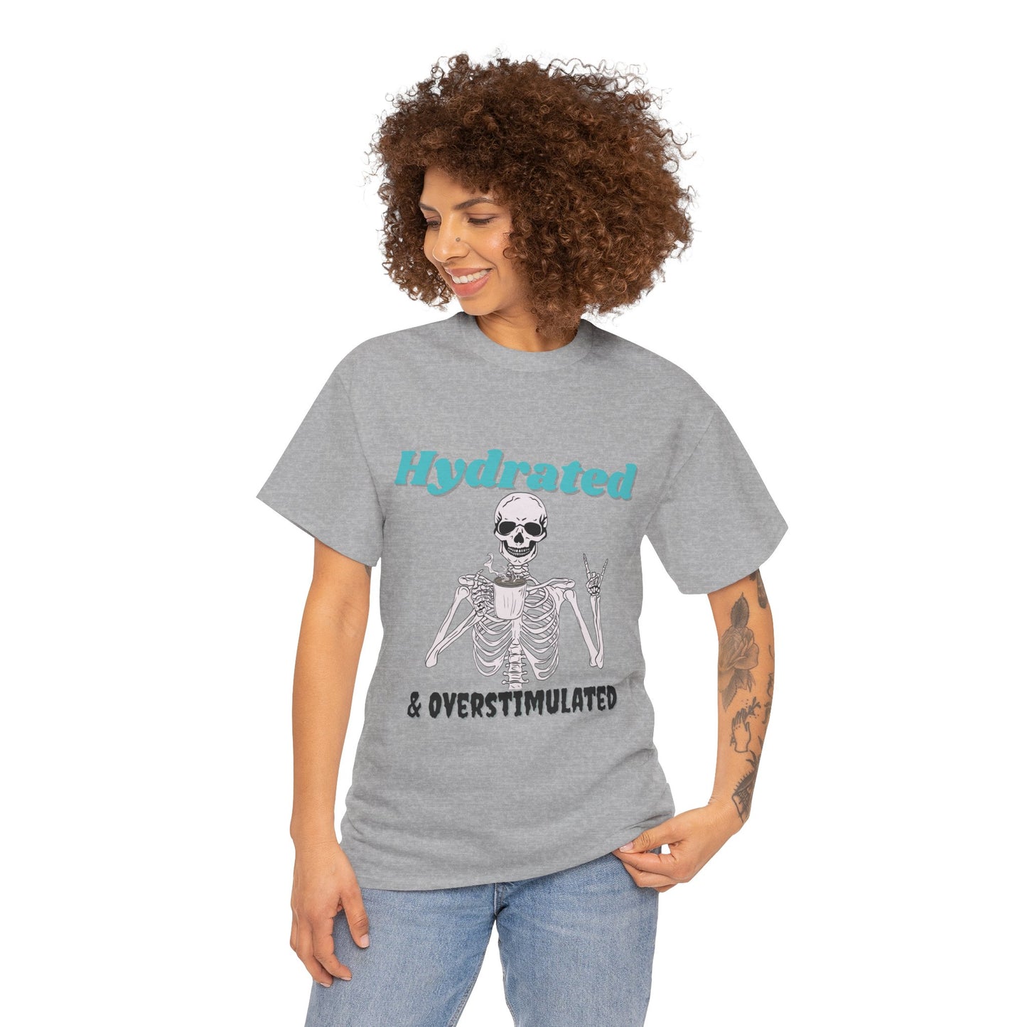 Hydrated & Overstimulated, Unisex Cotton Tee
