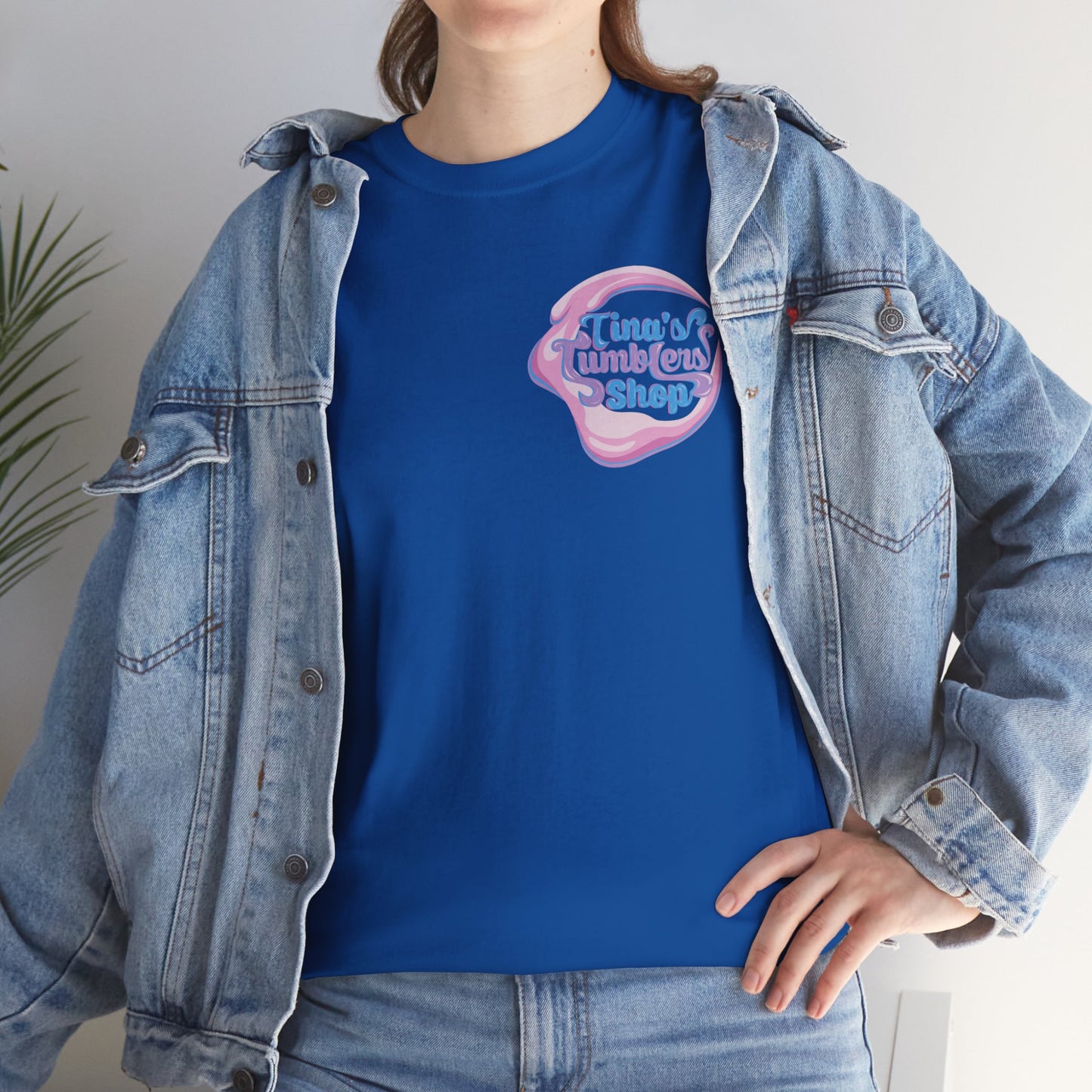Tina's Tumblers Shop Logo ~ Whimsical Unisex Cotton Tee