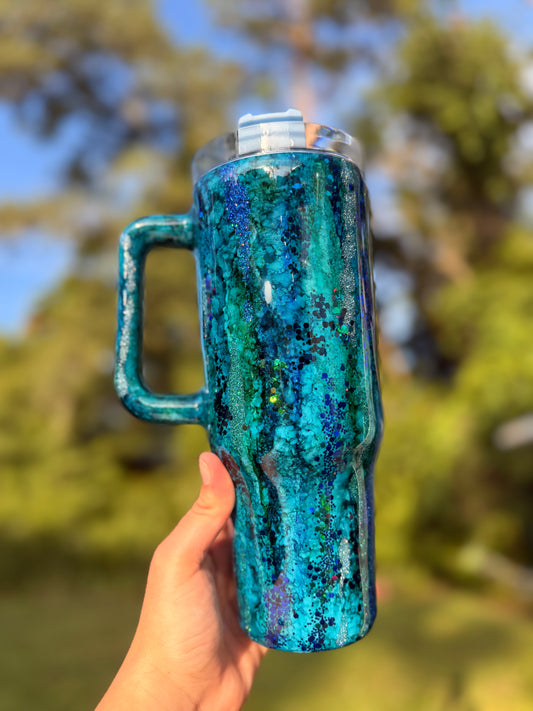 Baby Teals and Sky 40oz