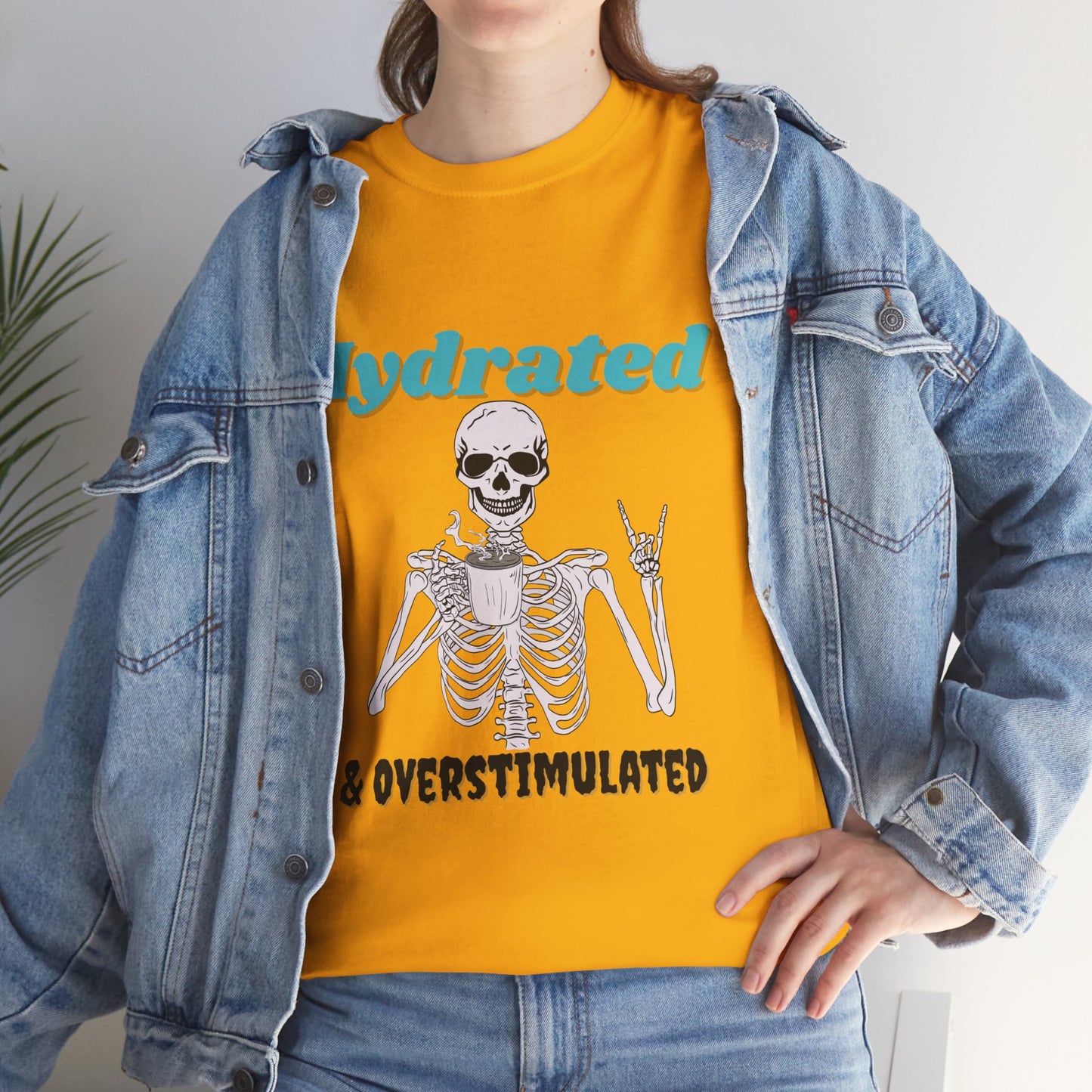 Hydrated & Overstimulated, Unisex Cotton Tee