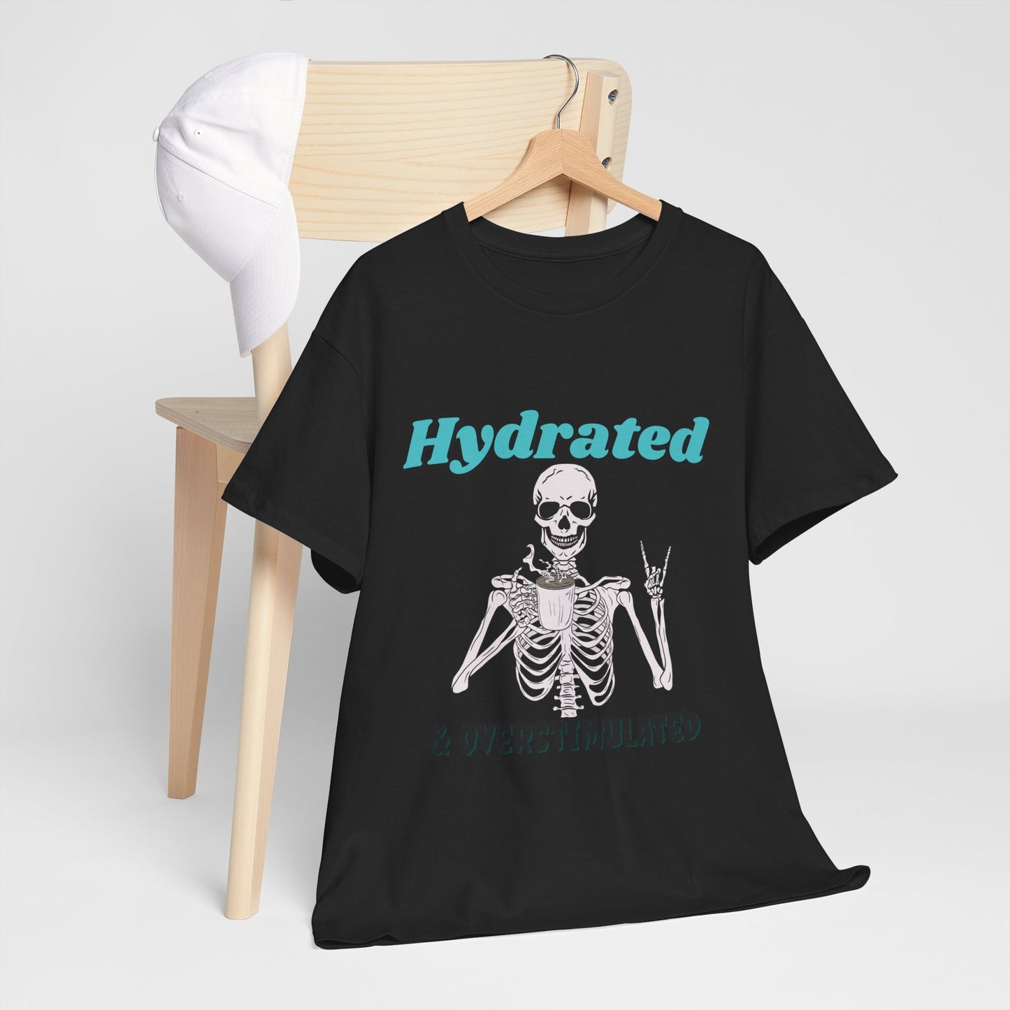Hydrated & Overstimulated, Unisex Cotton Tee
