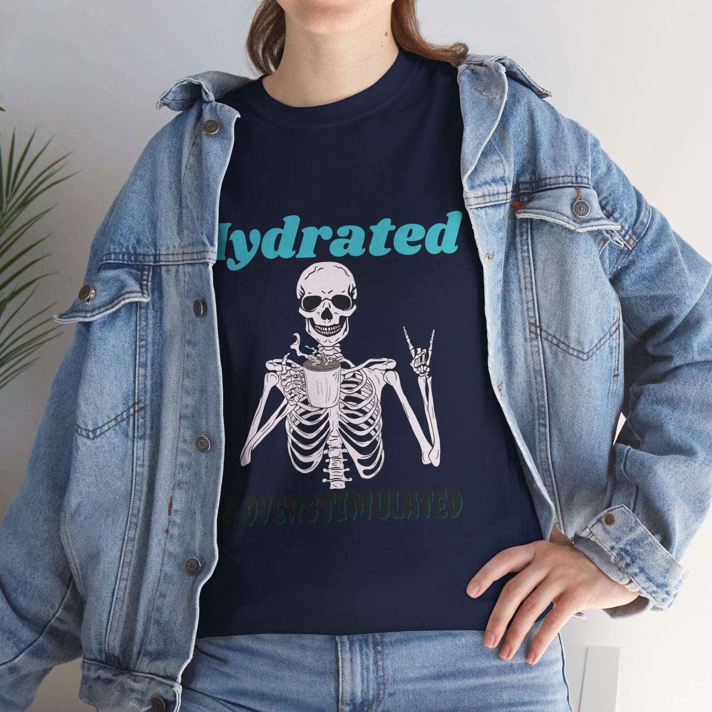 Hydrated & Overstimulated, Unisex Cotton Tee