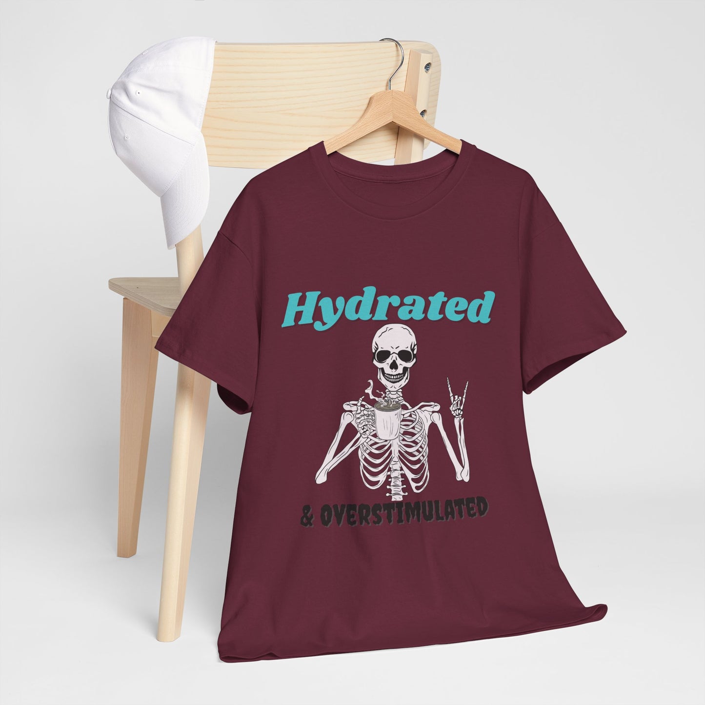 Hydrated & Overstimulated, Unisex Cotton Tee