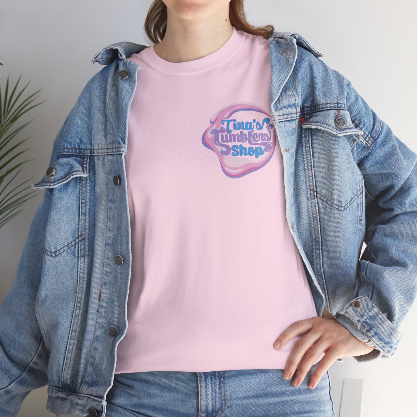 Tina's Tumblers Shop Logo ~ Whimsical Unisex Cotton Tee