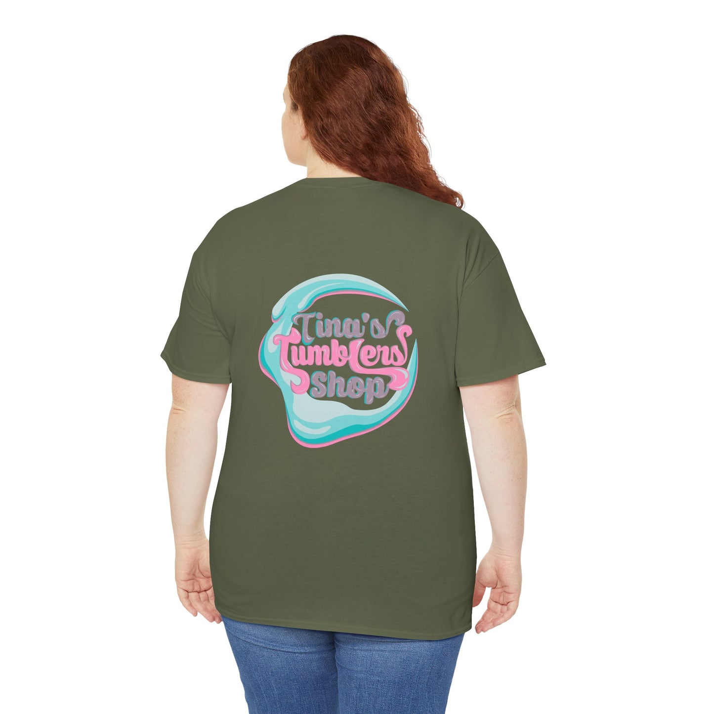 Peace, Love & Tumblers Tee WITH LOGO ON BACK - Unisex Cotton Shirt
