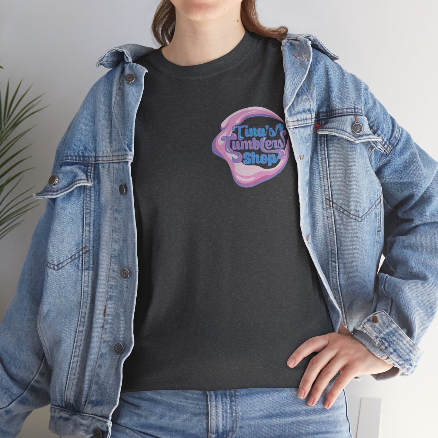 Tina's Tumblers Shop Logo ~ Whimsical Unisex Cotton Tee