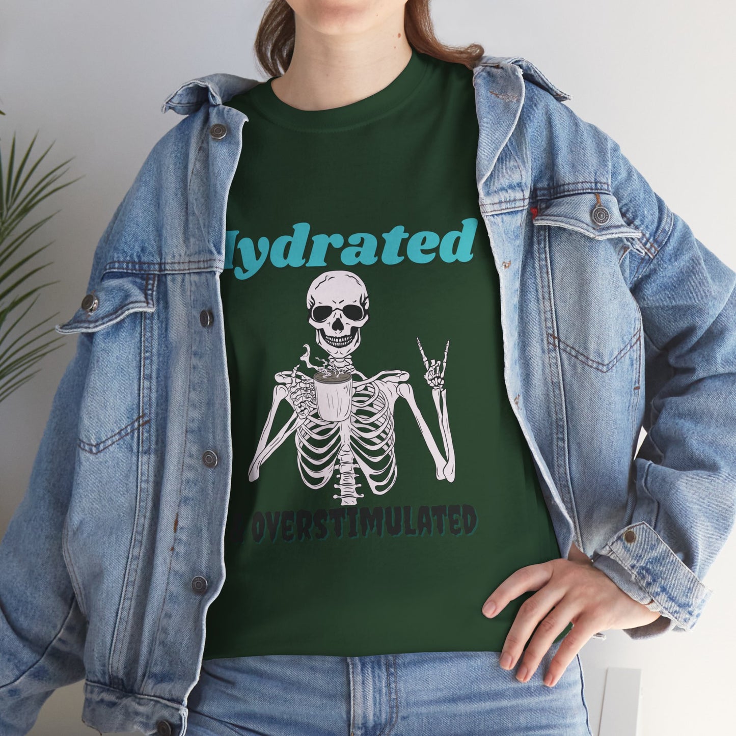 Hydrated & Overstimulated, Unisex Cotton Tee