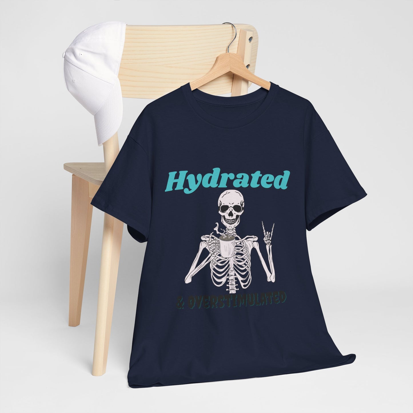 Hydrated & Overstimulated, Unisex Cotton Tee