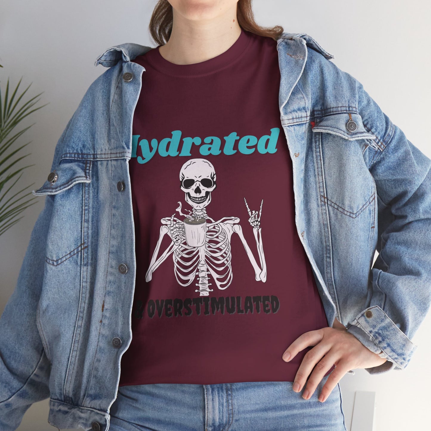 Hydrated & Overstimulated, Unisex Cotton Tee
