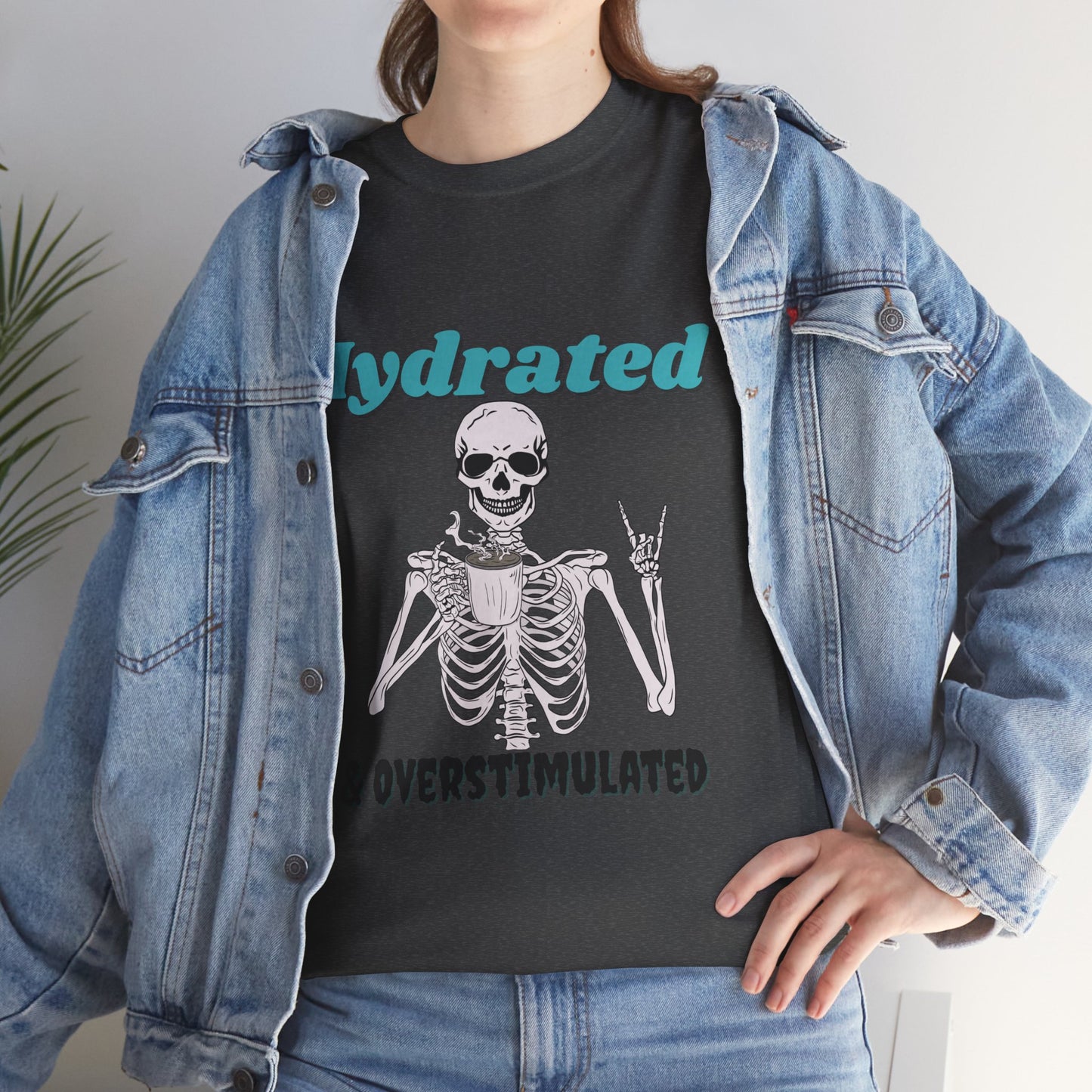 Hydrated & Overstimulated, Unisex Cotton Tee