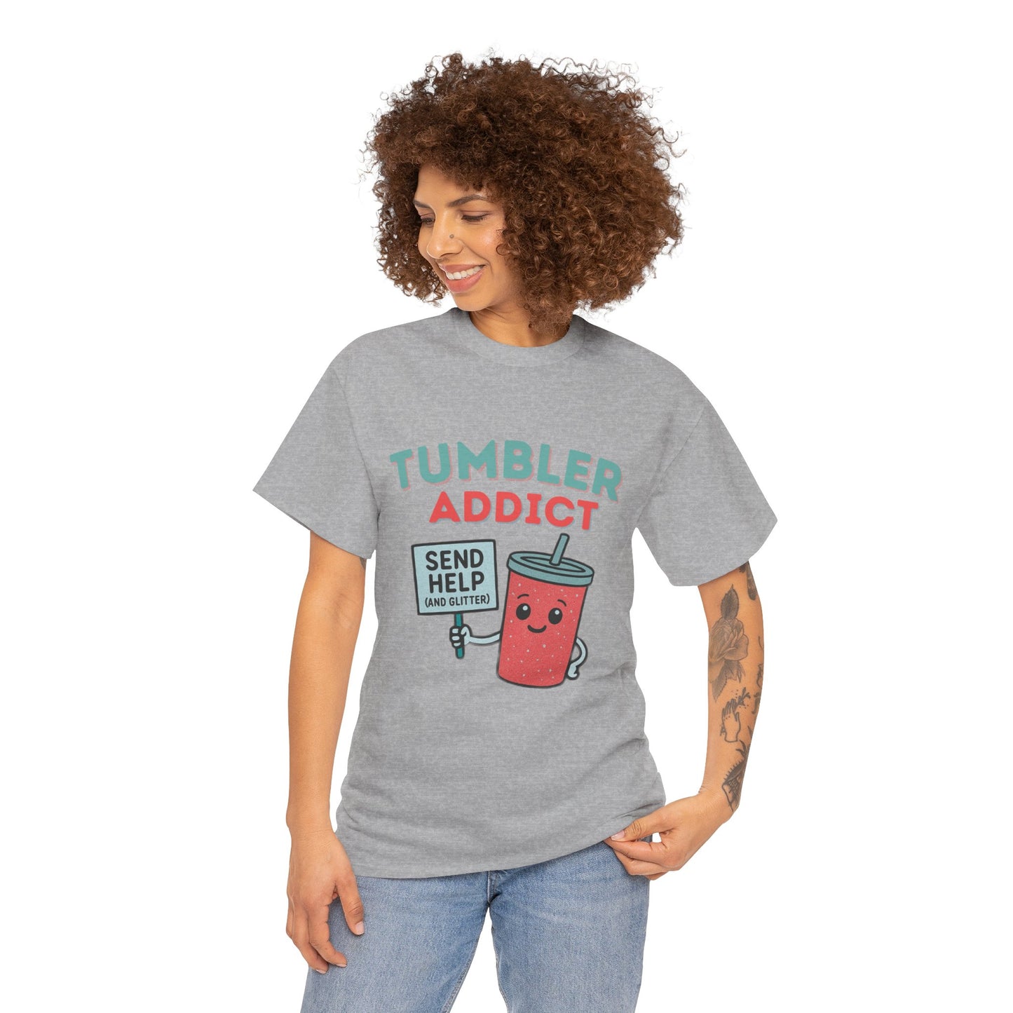 Tumbler Addict Tee, Unisex Cotton Tee