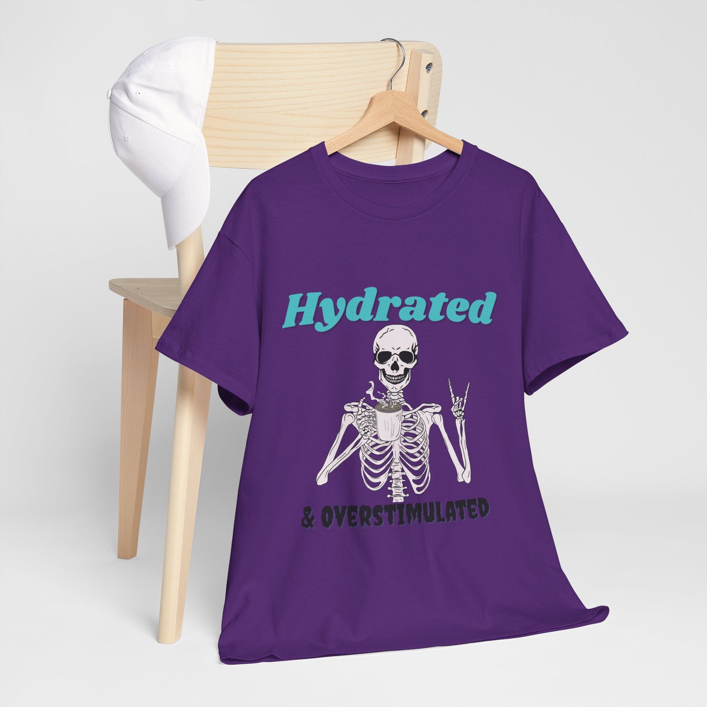 Hydrated & Overstimulated, Unisex Cotton Tee