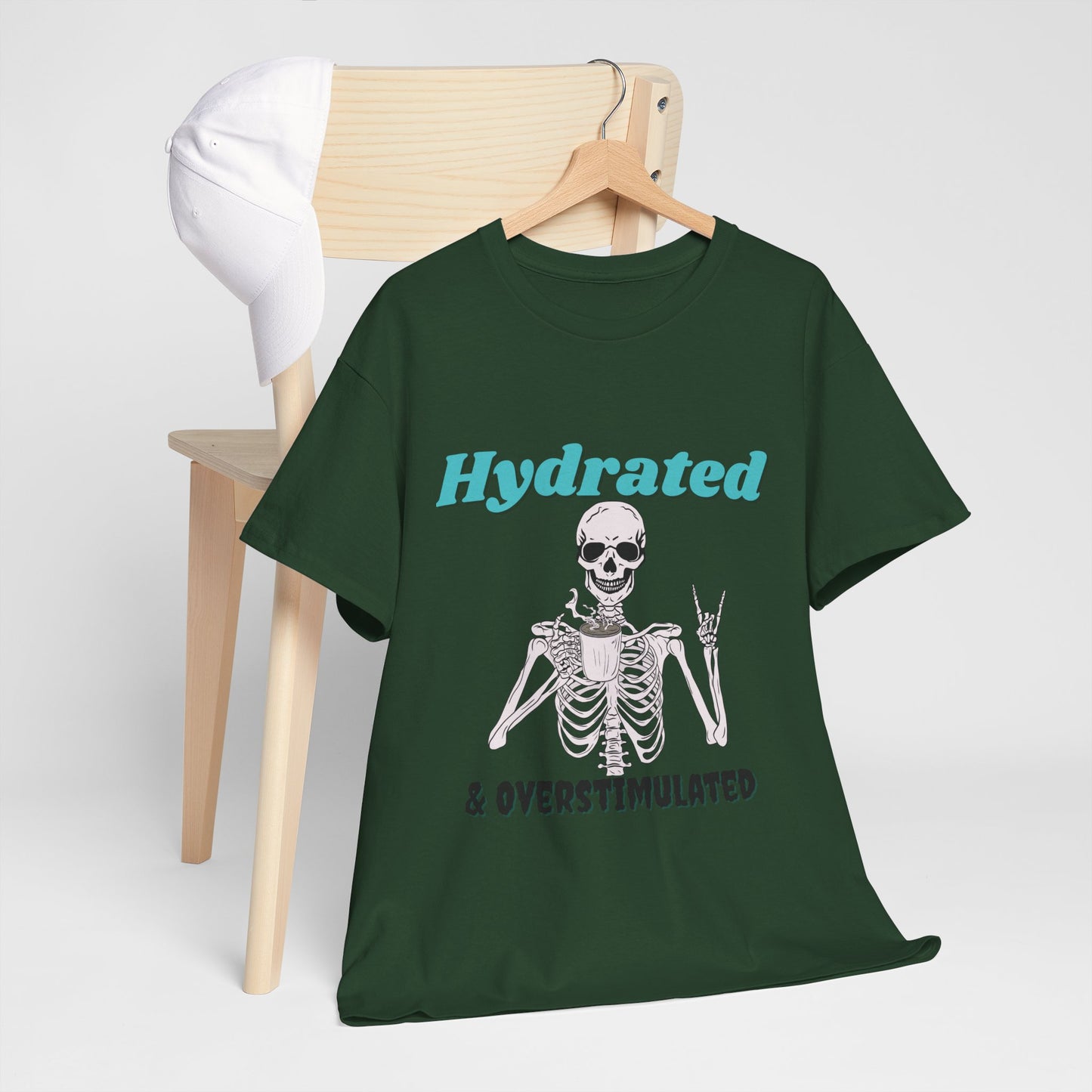 Hydrated & Overstimulated, Unisex Cotton Tee