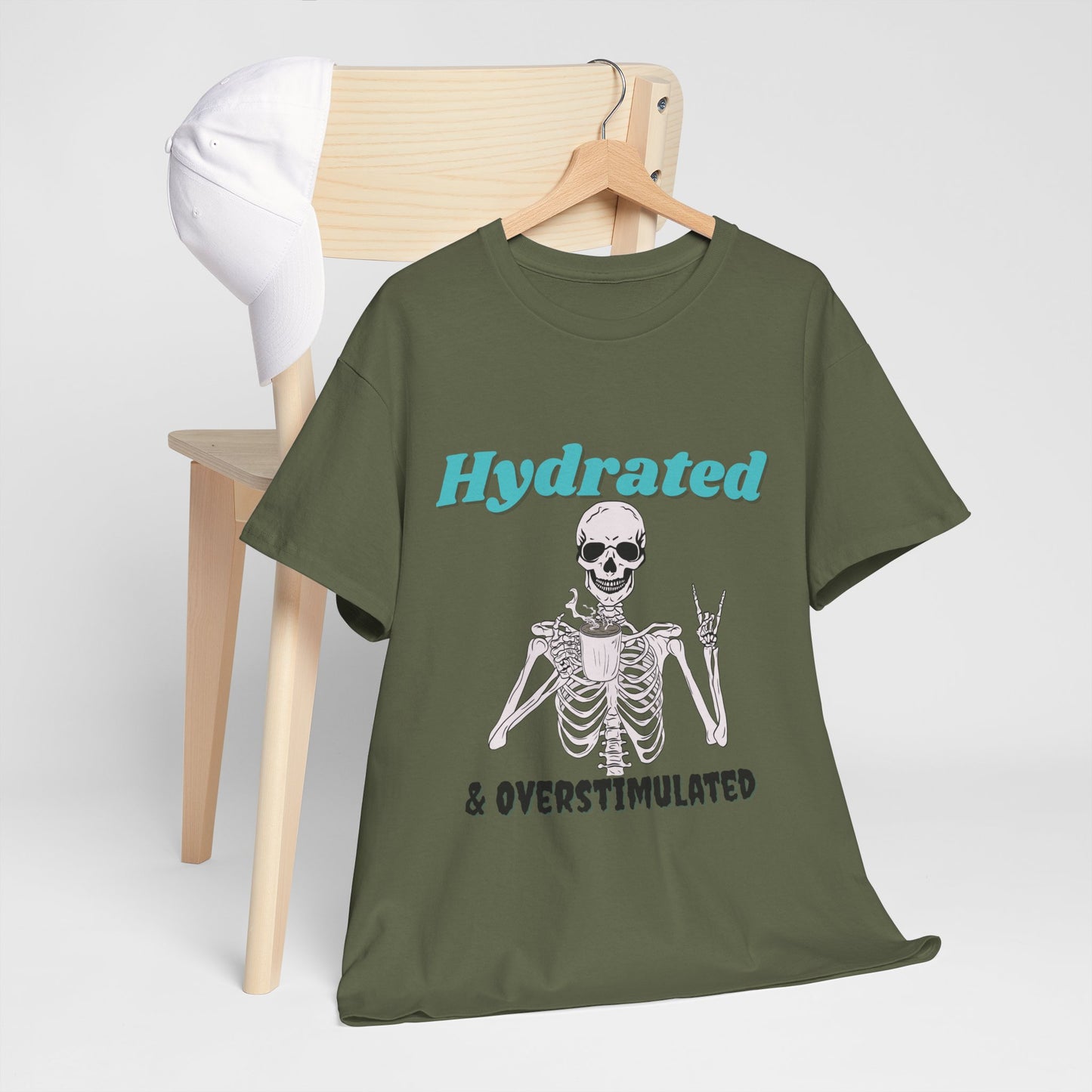 Hydrated & Overstimulated, Unisex Cotton Tee