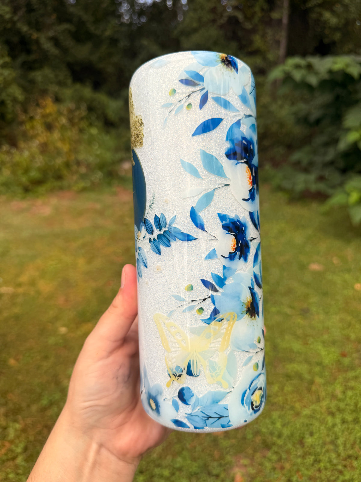 20oz Floral Glitter MAMA