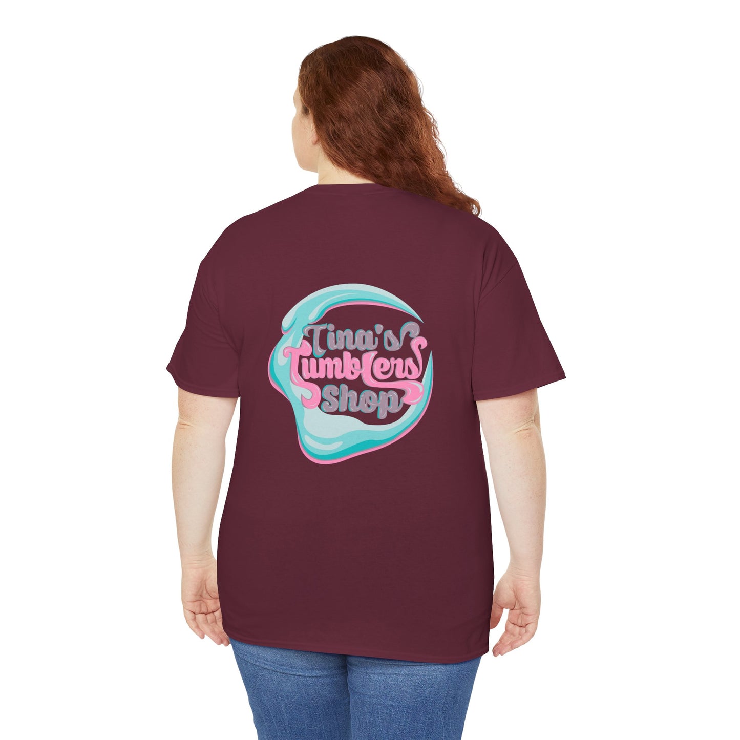 Peace, Love & Tumblers Tee WITH LOGO ON BACK - Unisex Cotton Shirt