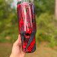 40oz Striped Reverse Glitter tumbler WAFFLE TICKET