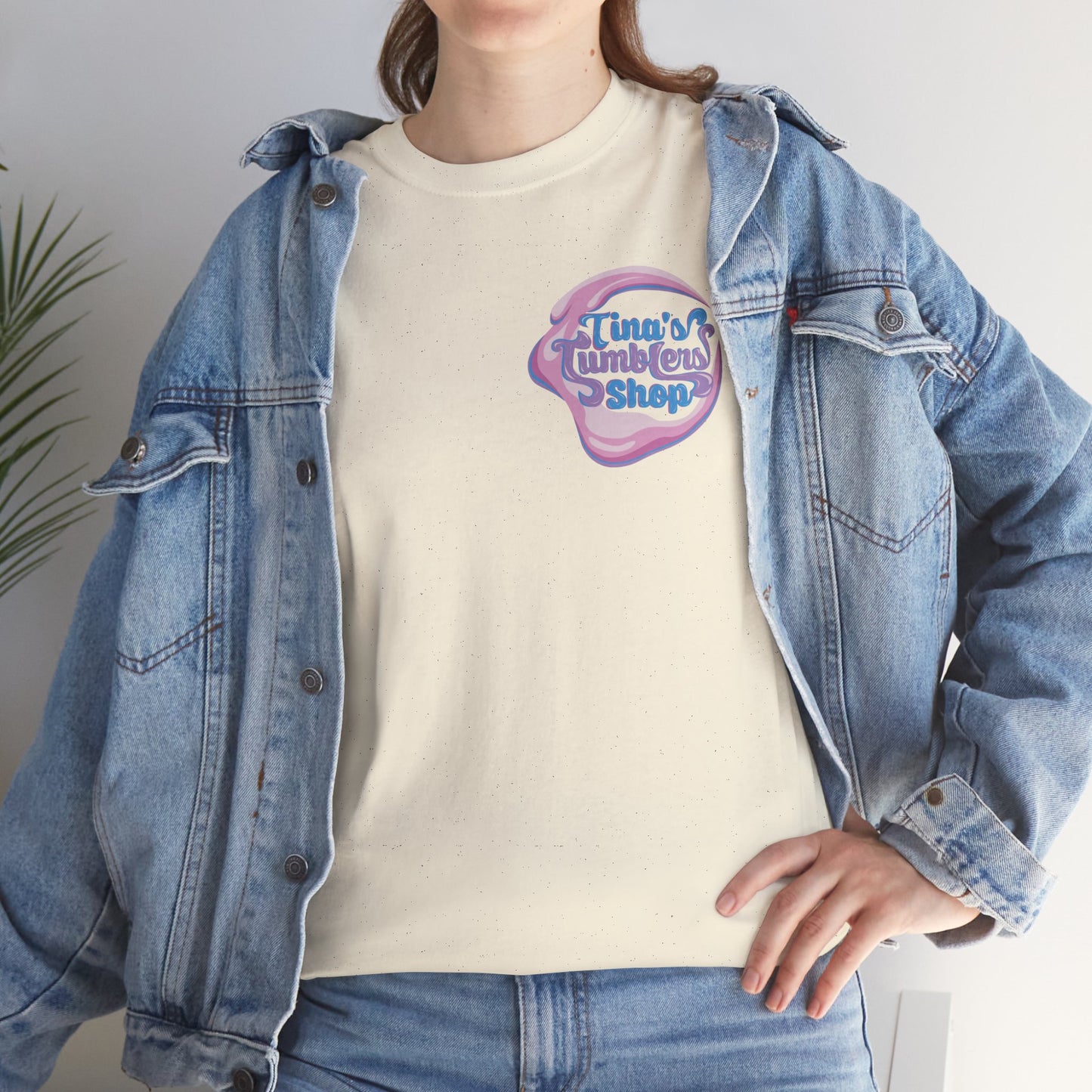 Tina's Tumblers Shop Logo ~ Whimsical Unisex Cotton Tee