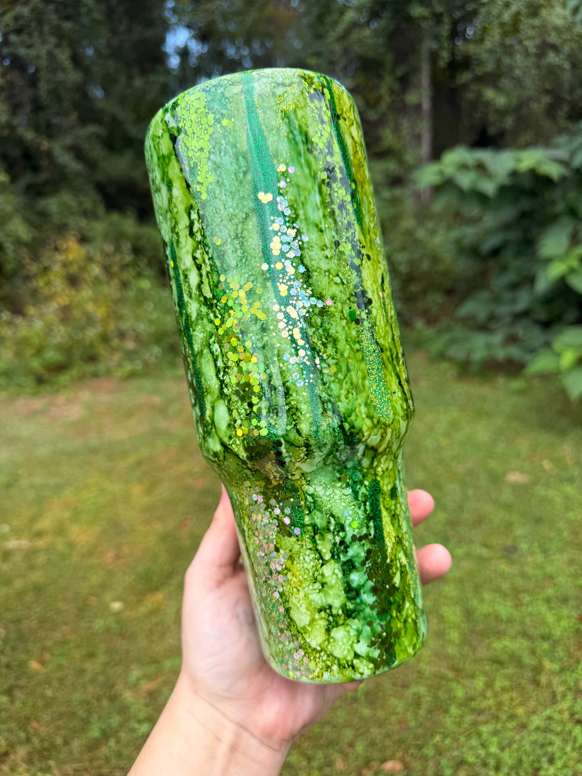 40oz Green Emerald Rain
