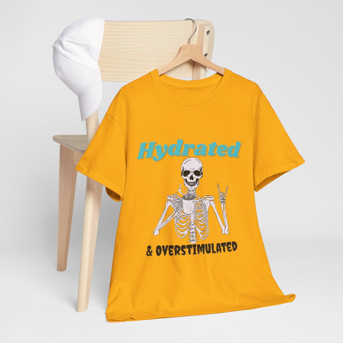 Hydrated & Overstimulated, Unisex Cotton Tee