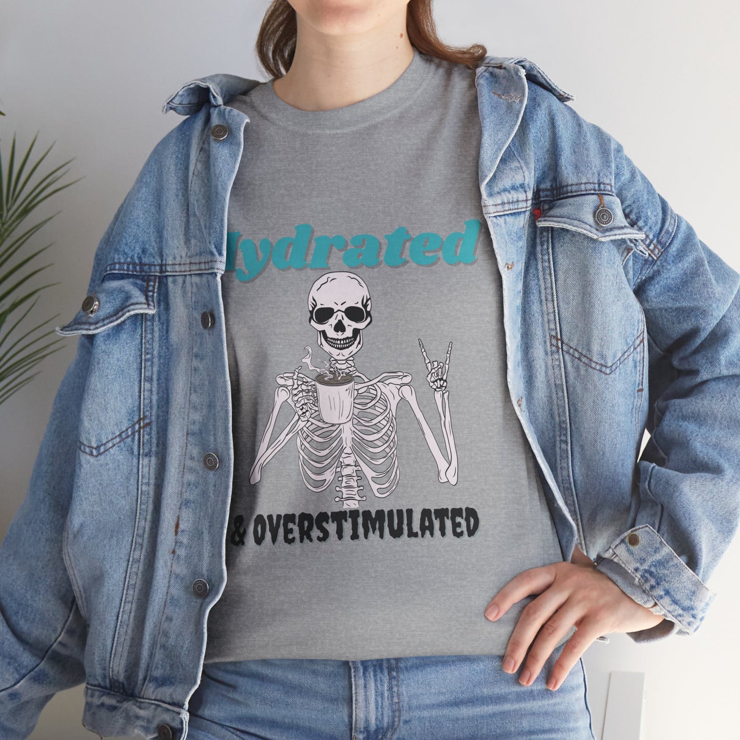 Hydrated & Overstimulated, Unisex Cotton Tee