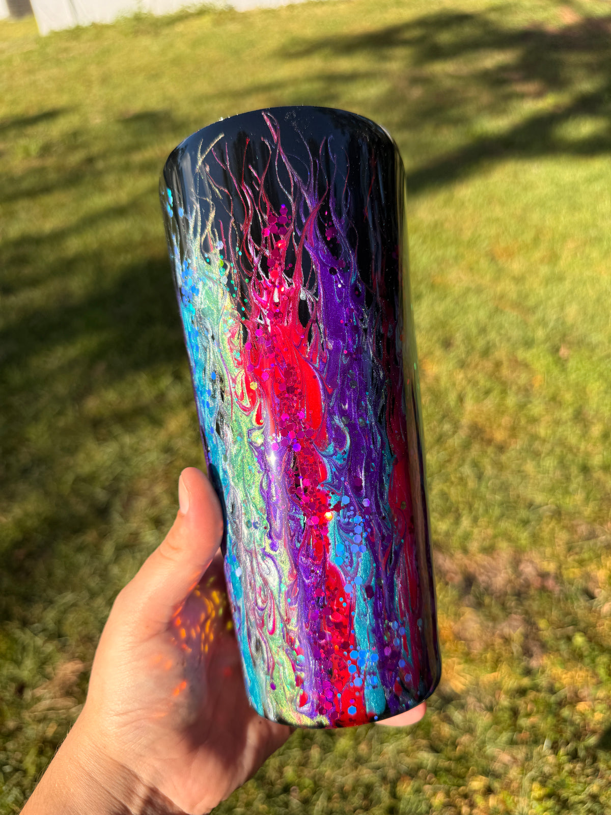 32oz Tapered Neon Rainbow