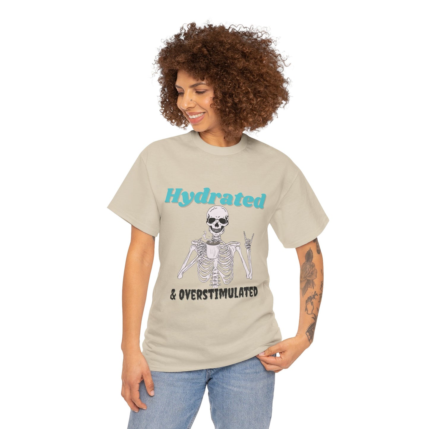 Hydrated & Overstimulated, Unisex Cotton Tee