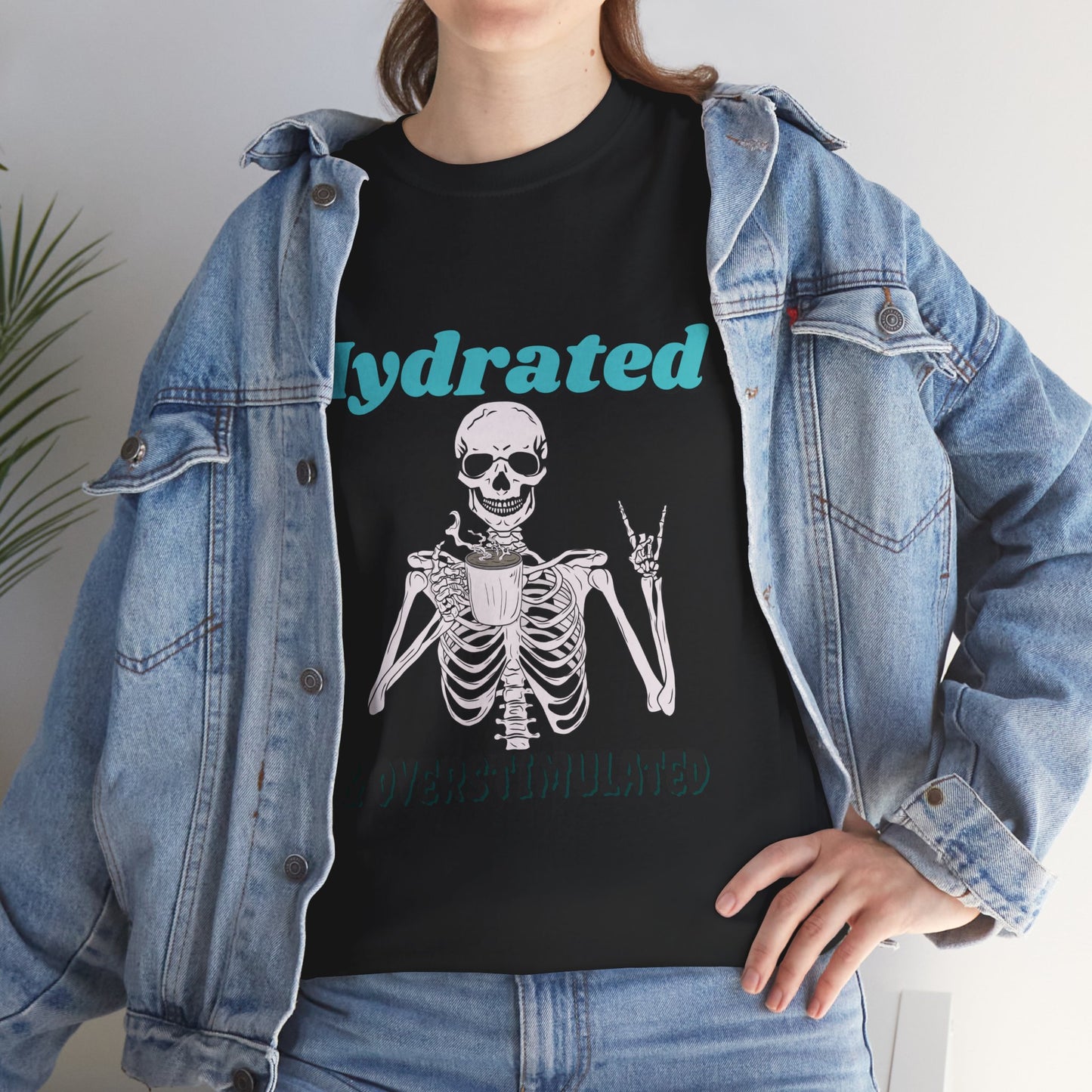Hydrated & Overstimulated, Unisex Cotton Tee