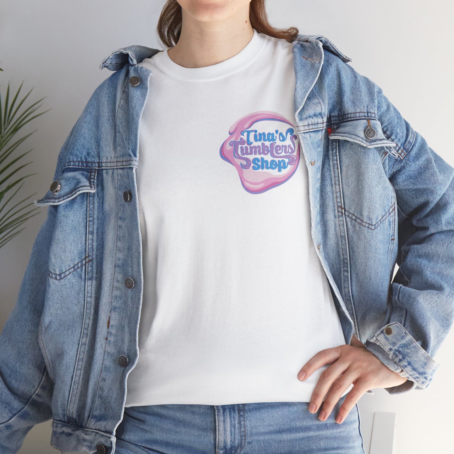 Tina's Tumblers Shop Logo ~ Whimsical Unisex Cotton Tee