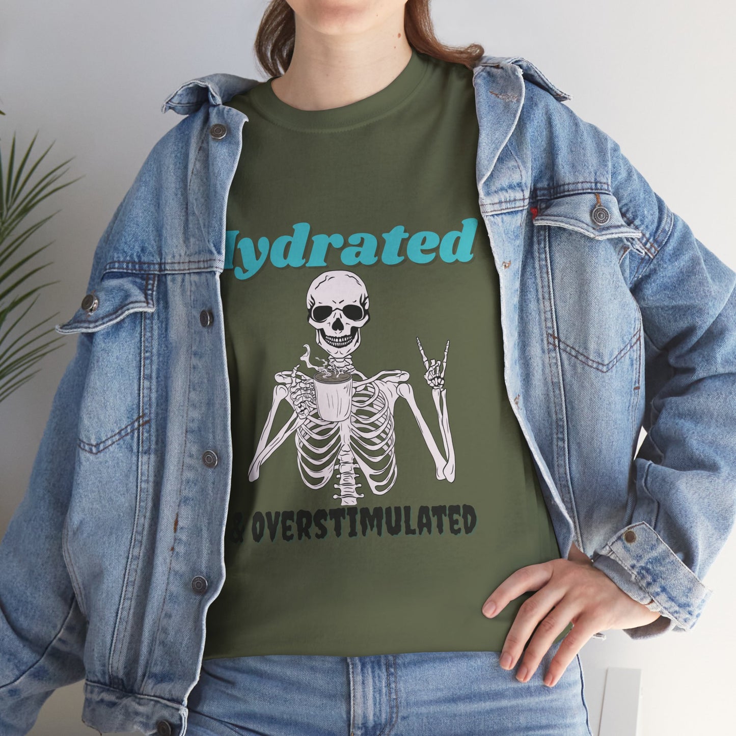 Hydrated & Overstimulated, Unisex Cotton Tee
