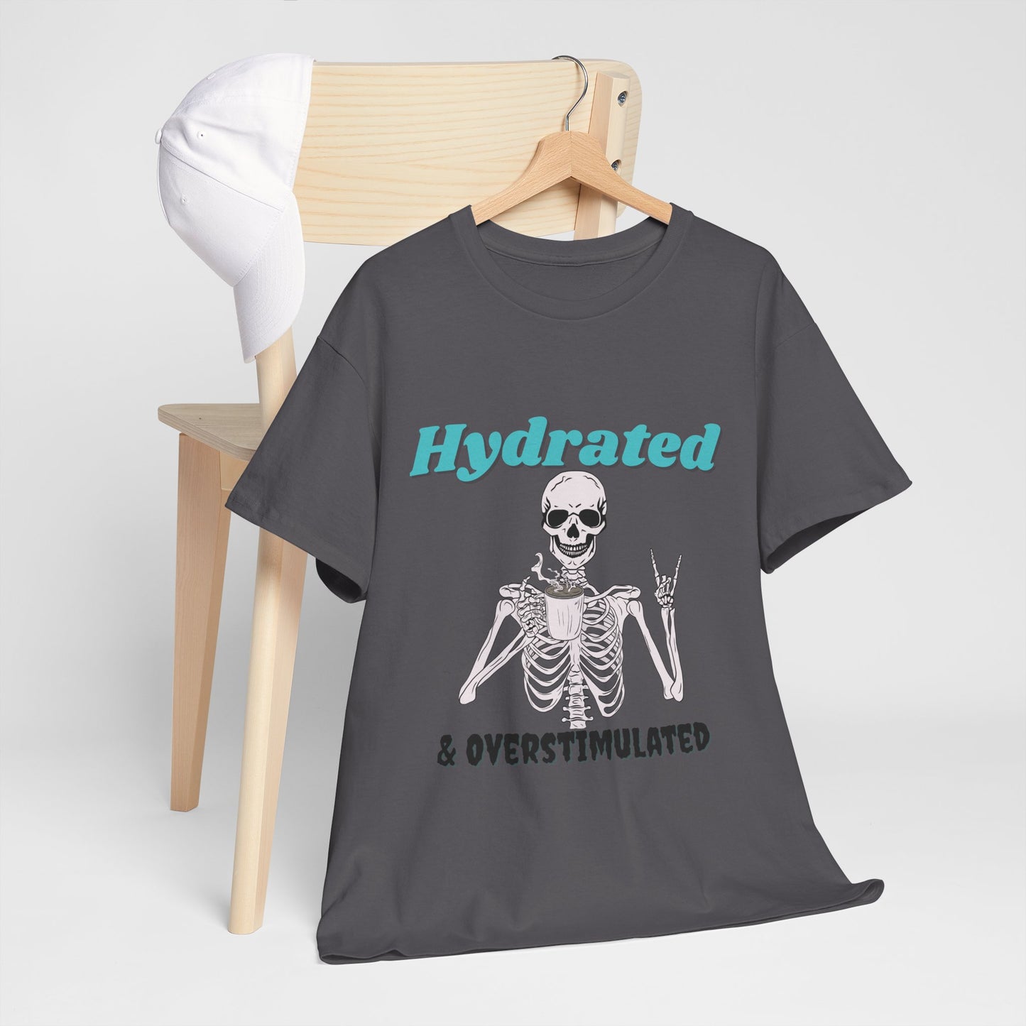 Hydrated & Overstimulated, Unisex Cotton Tee