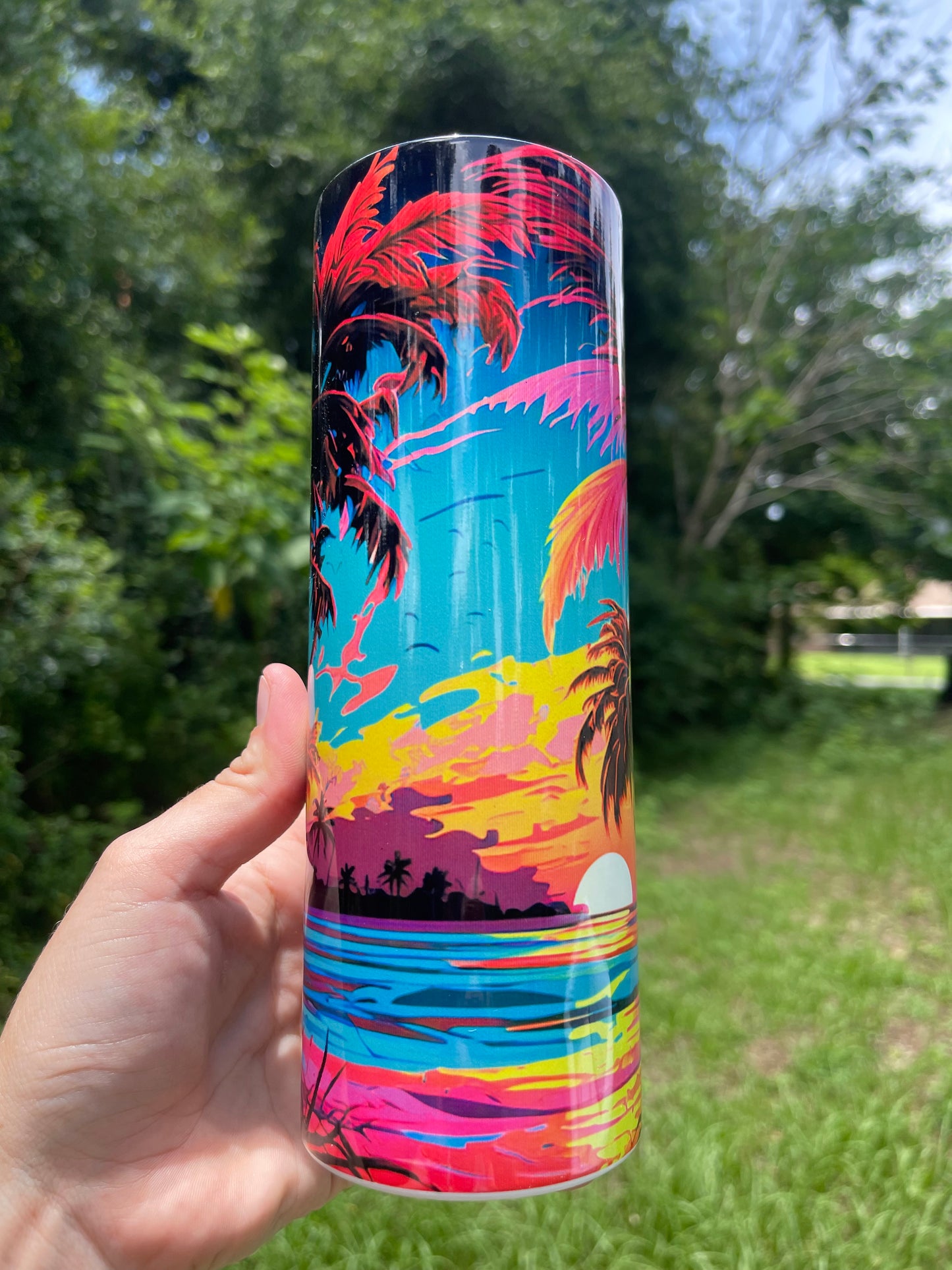 20oz Beach sunset tumbler