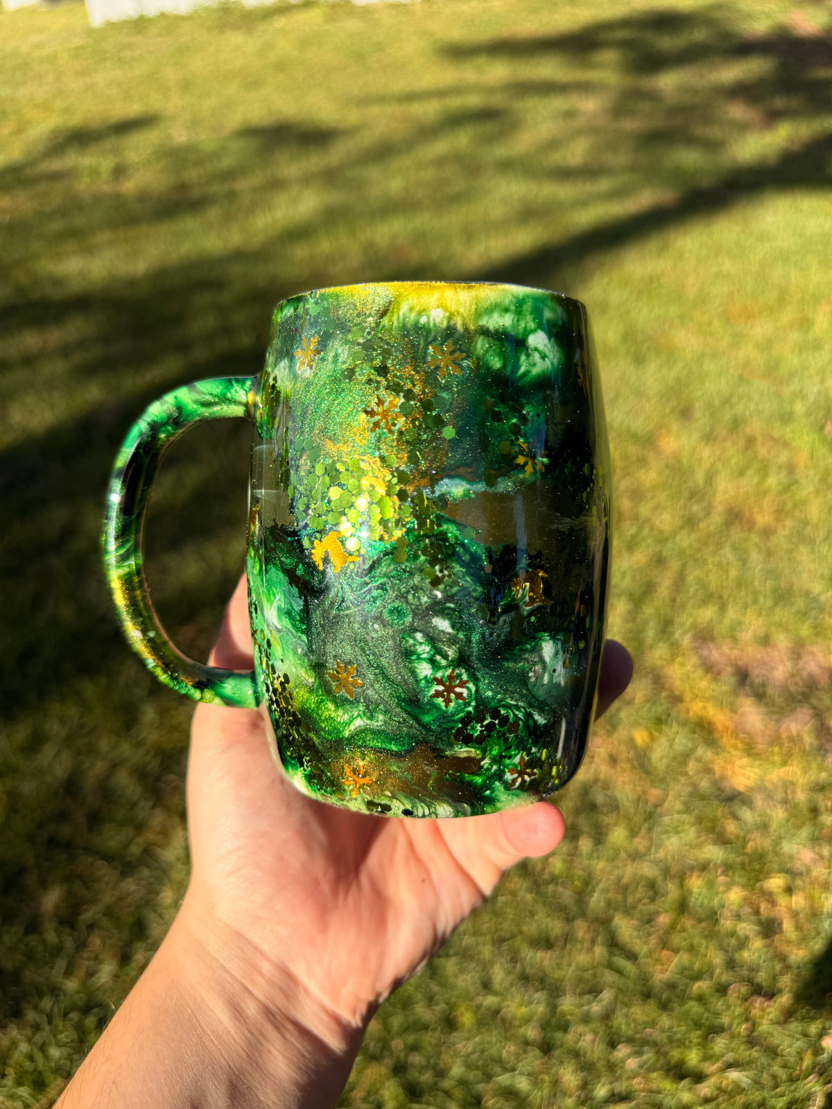 14oz Golden Reindeer Mug