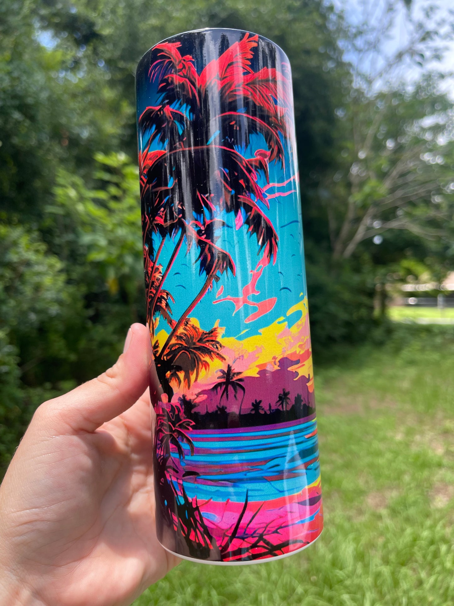 20oz Beach sunset tumbler