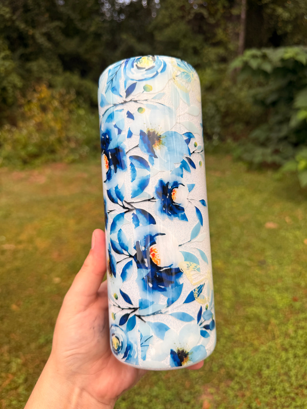 20oz Floral Glitter MAMA