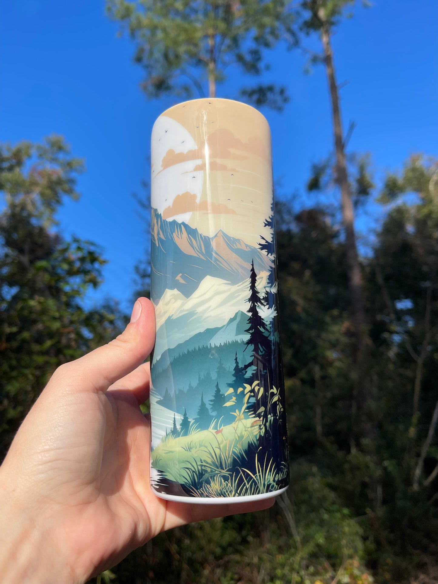 20oz Hiking Mountain Tumbler