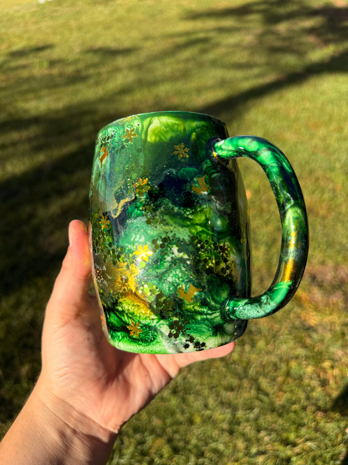 14oz Golden Reindeer Mug