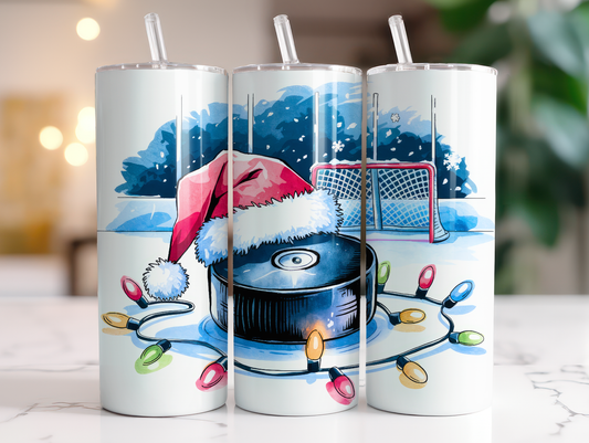 Christmas Hockey Puck 20oz tumbler