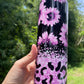 20oz Pink cheetah sunflower tumbler