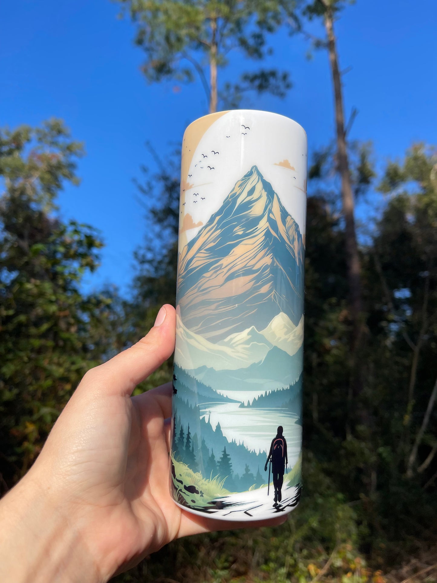 20oz Hiking Mountain Tumbler