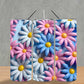 20oz Pink and Blue Daisy 3D look tumbler
