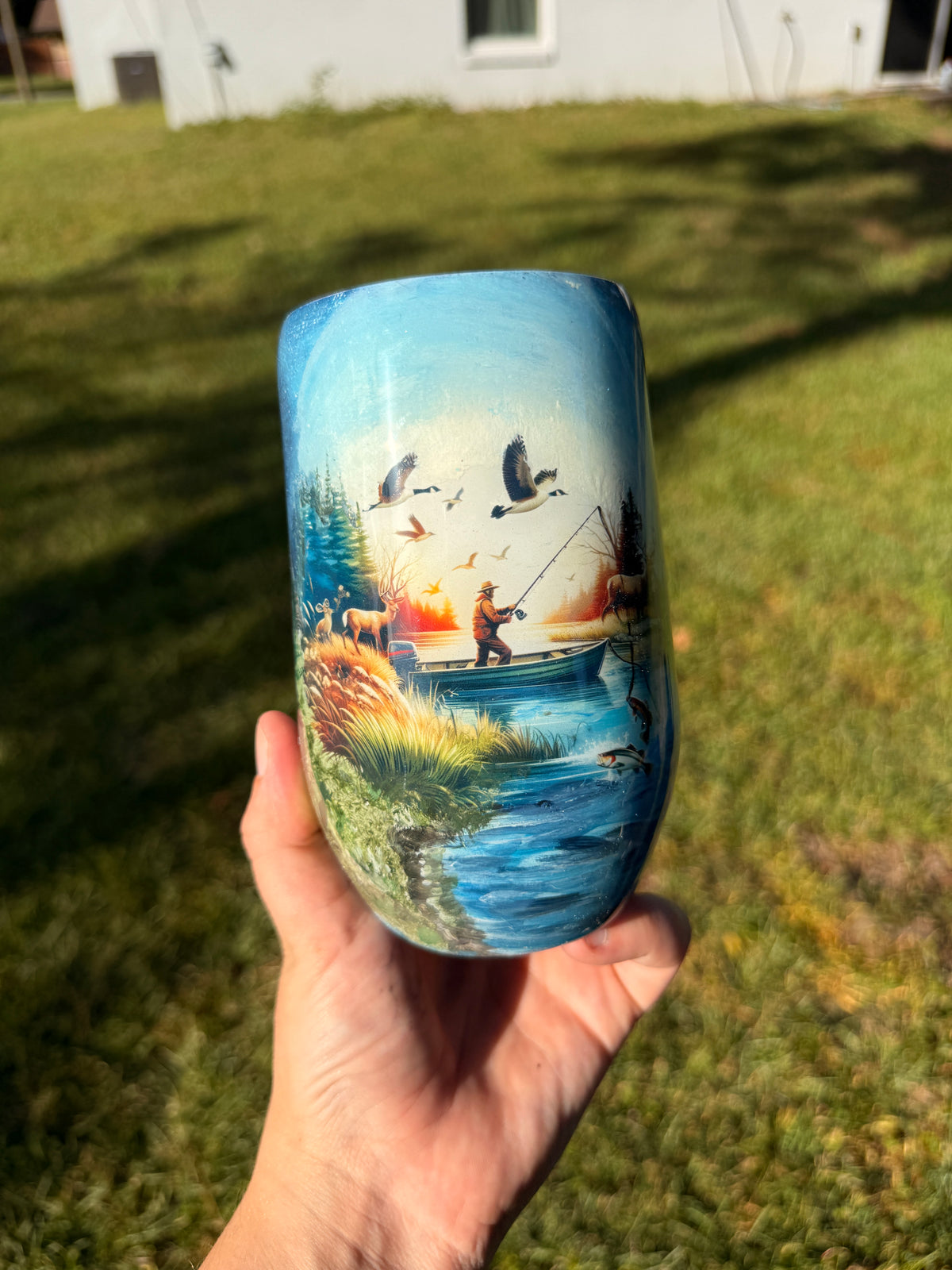 16oz Handpainted Sunset Mountains