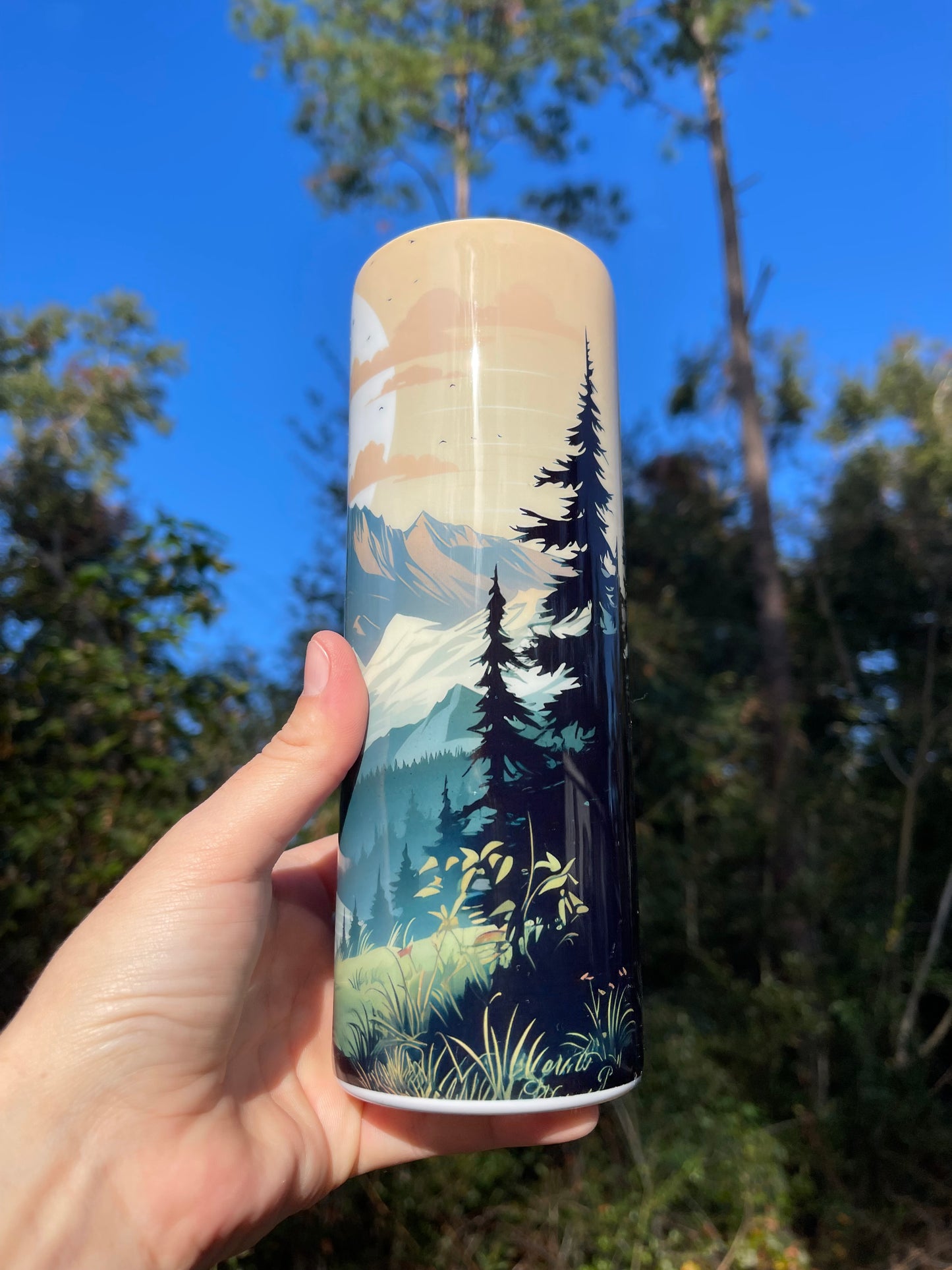 20oz Hiking Mountain Tumbler