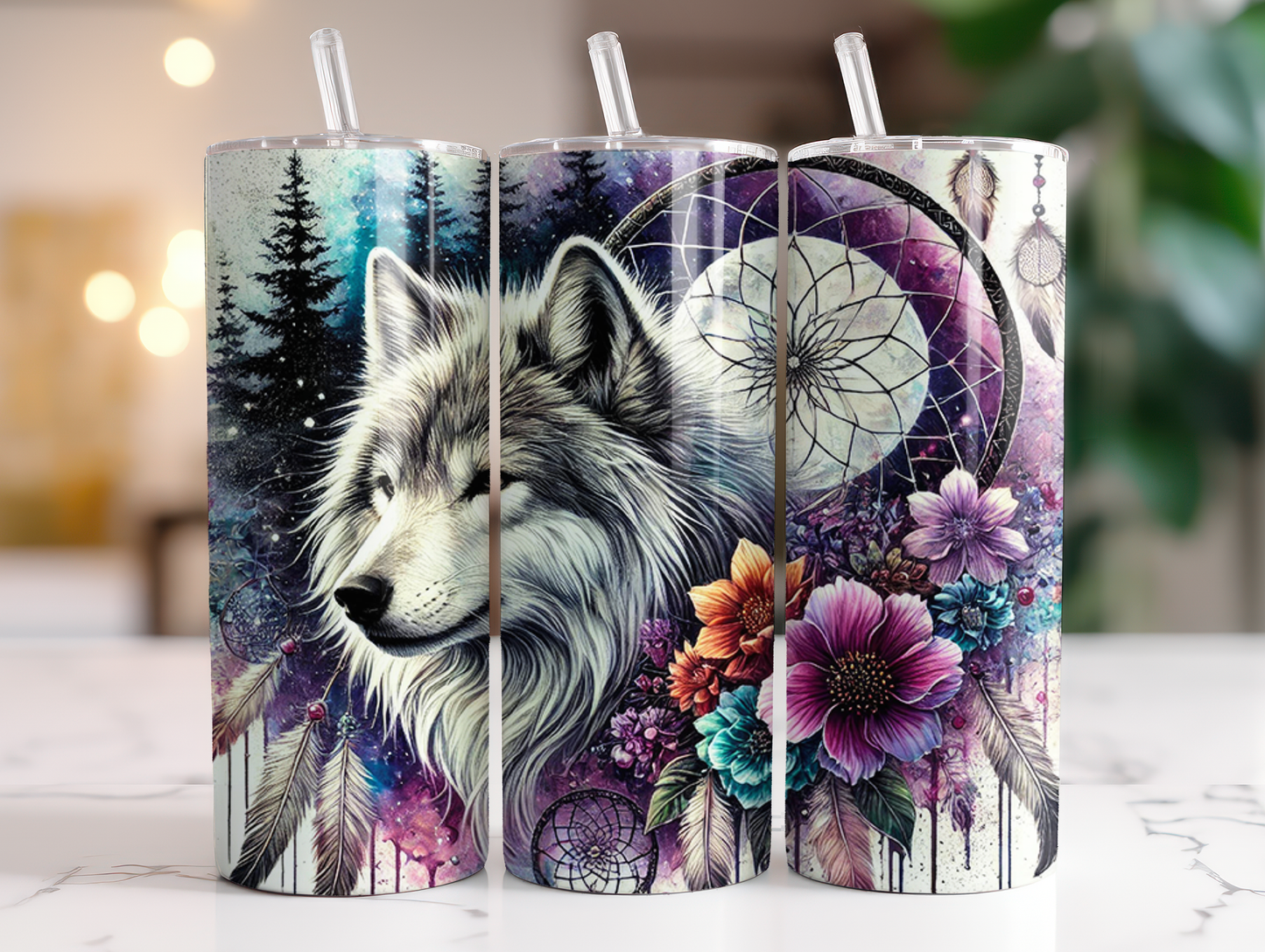 20oz Wolf tumbler