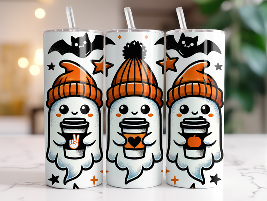 20oz  Cute Ghosts with Coffee