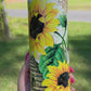 Cute gift, yellow sunflower, honey bee honey comb 20oz skinny tumbler